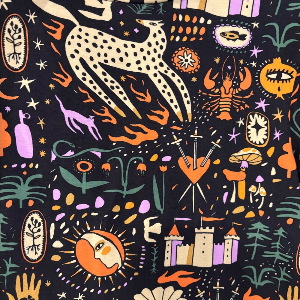 NWT Nooworks Tarot Garden Mock Neck Top - Picture 5 of 5